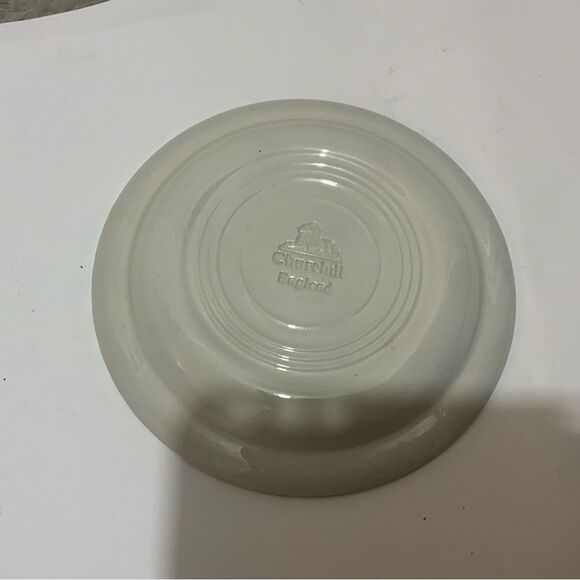 Churchill England (4) saucers  6” NEW Swiss Dot Stripes Gray White Ceramic G13 - Picture 6 of 10